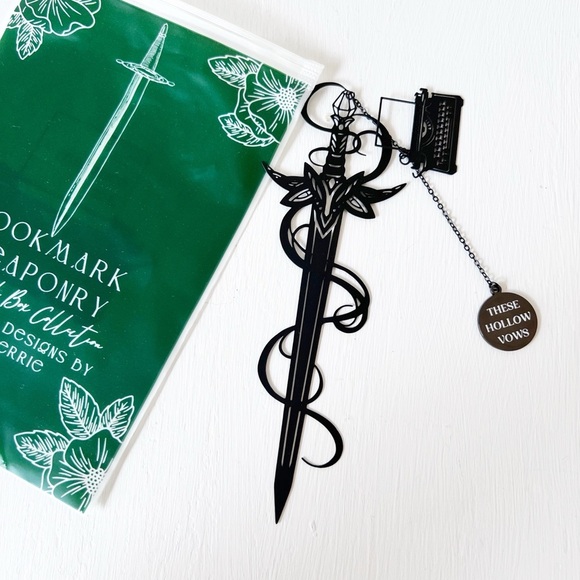 These Hollow Vows Silver Sword Bookmark Bookish Box Weaponry - Picture 2 of 2